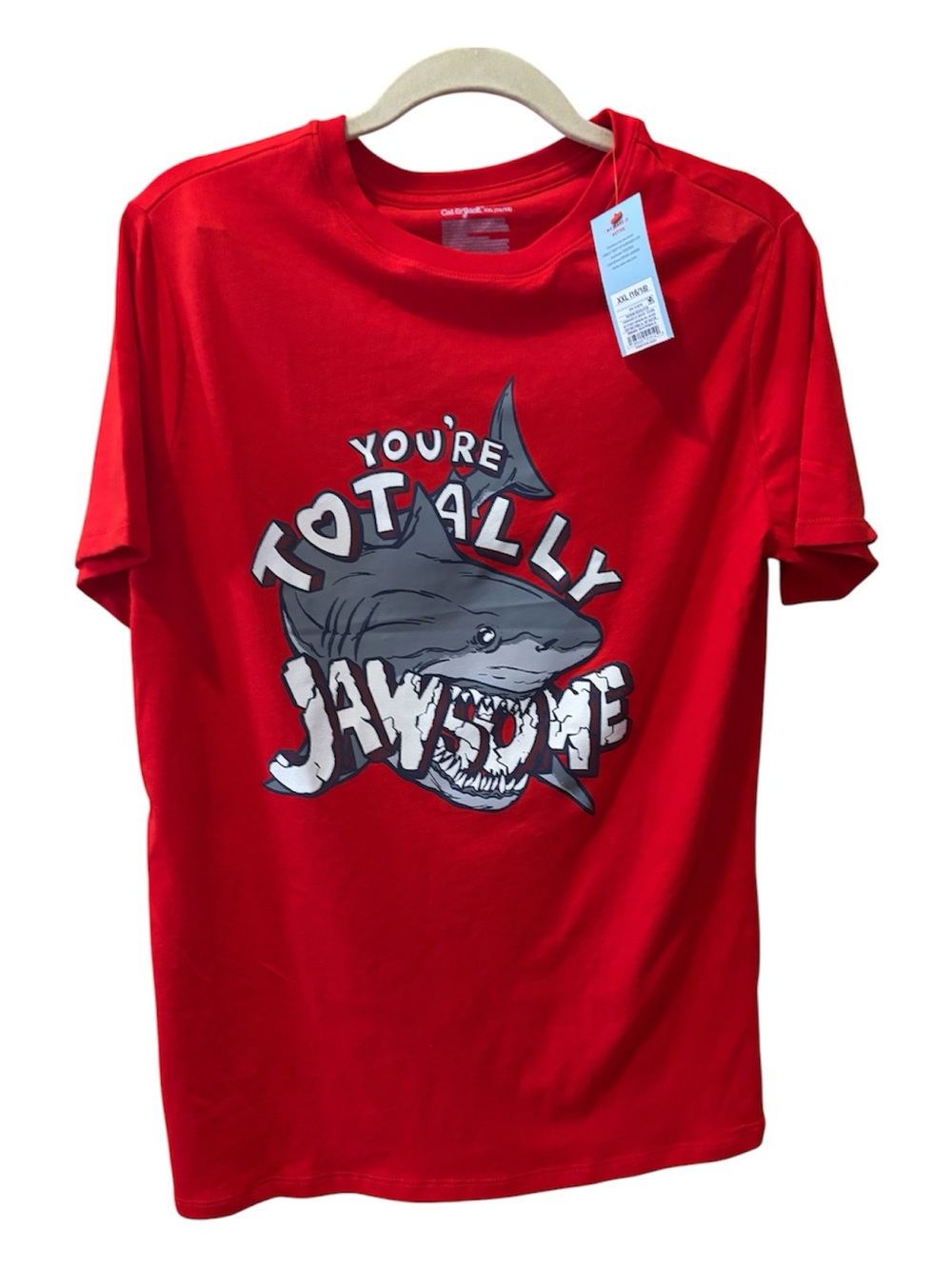 Cat & Jack Boys Red Graphic Tee - Size XXL (16/18)